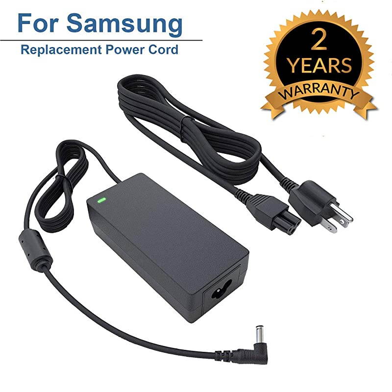 Samsung 32 Class J5205 J5003 22 H5000 Full LED Smart HDTV Monitor TV Adapter Charger Power Cord Supply 19V AC DC 85Ft