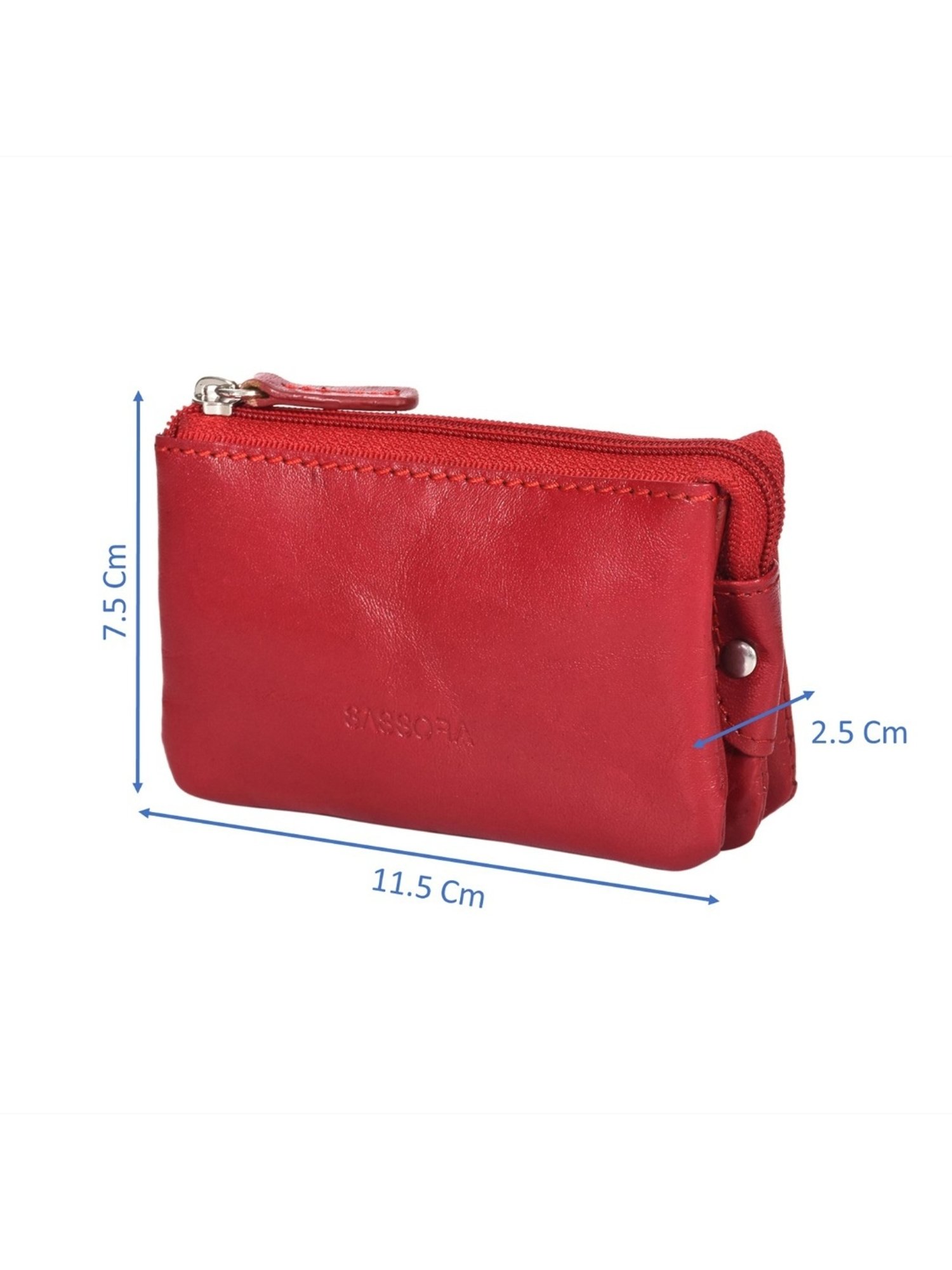 SASSORA JONAS Red Leather Wallet