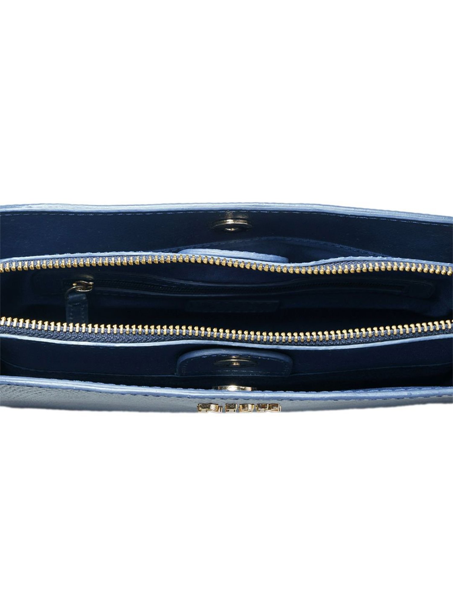 RI2K London Navy Blue Leather Medium Textured Cross Body Bag