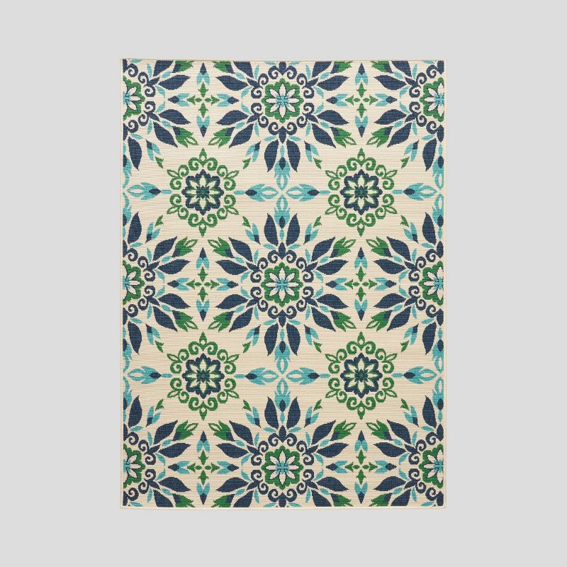 Clichy Rug 5'X5' - Navy/Beige - Safavieh