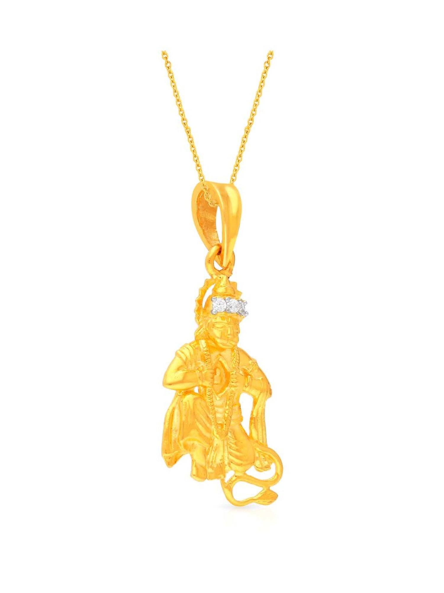 CKC Sacred Rudraksha Gold Pendant: Single Loop Elegance
