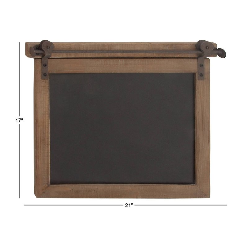 17" x 21" Farmhouse Wood and Metal Wall Chalkboard - Olivia & May
