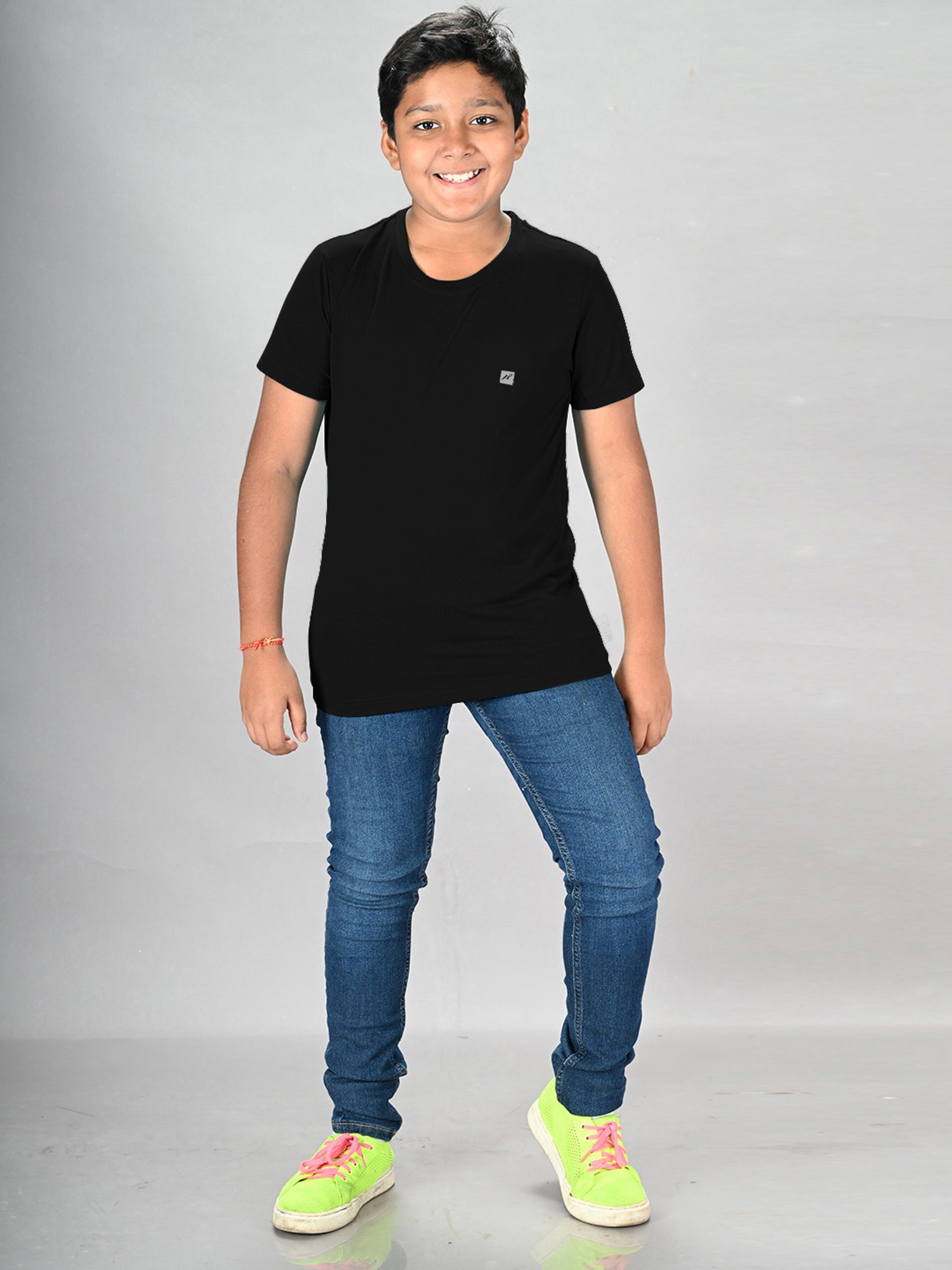 Lux Nitro Boys Grey Solid T-Shirt (Pack Of 3)