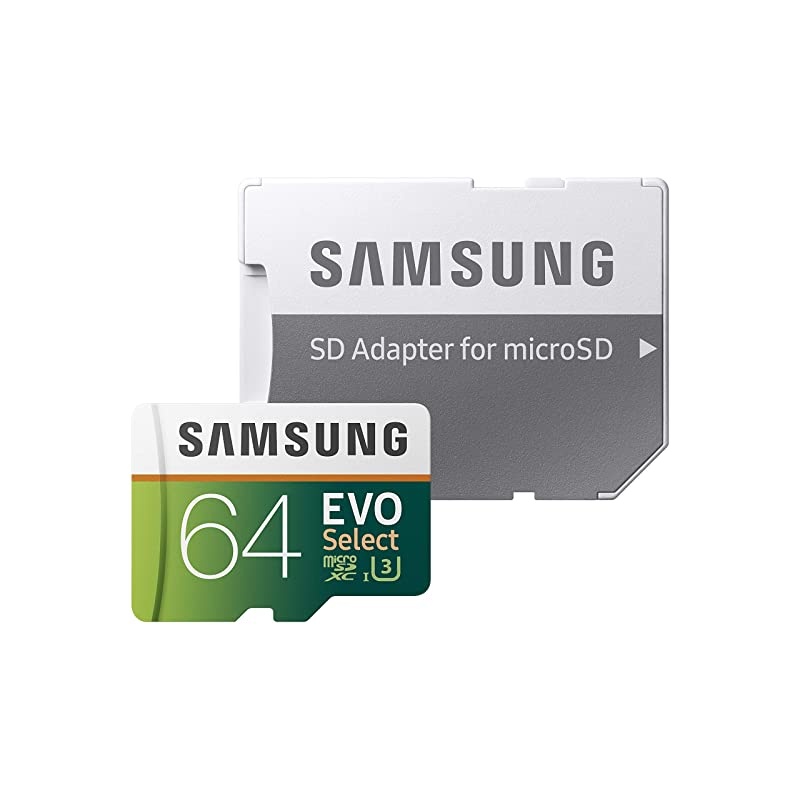 MBME64GAAM 64GB 100MBs U3 MicroSDXC EVO Select Memory Card with FullSize Adapter