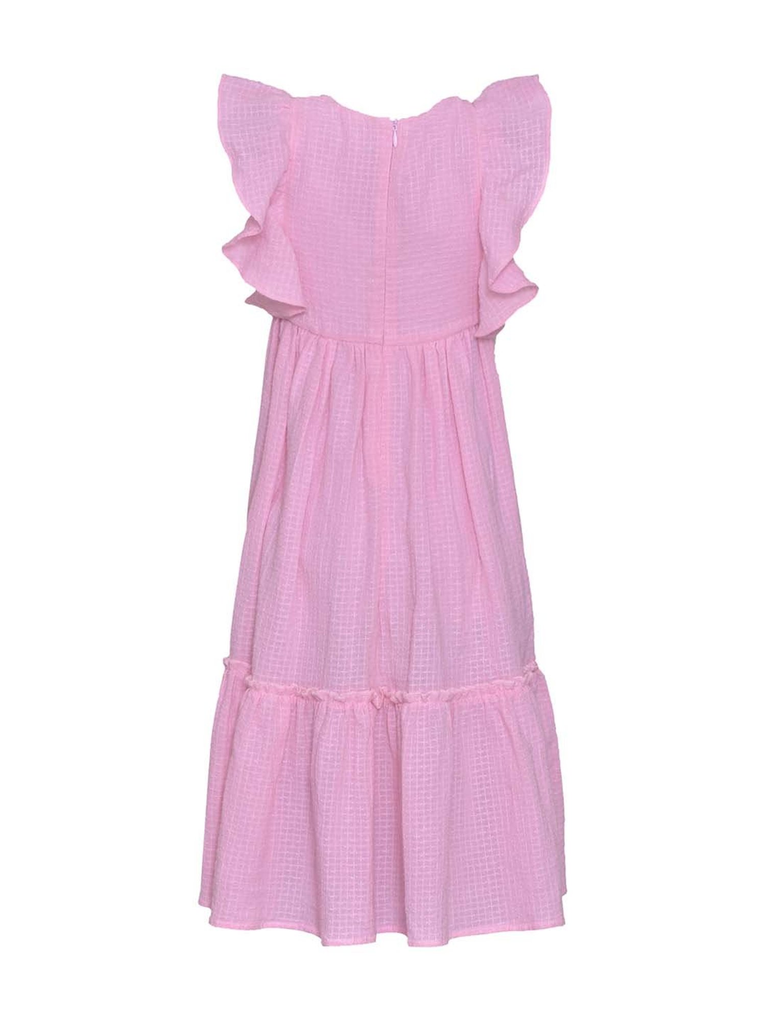 A Little Fable Kids Pink Cotton Embellished Dress