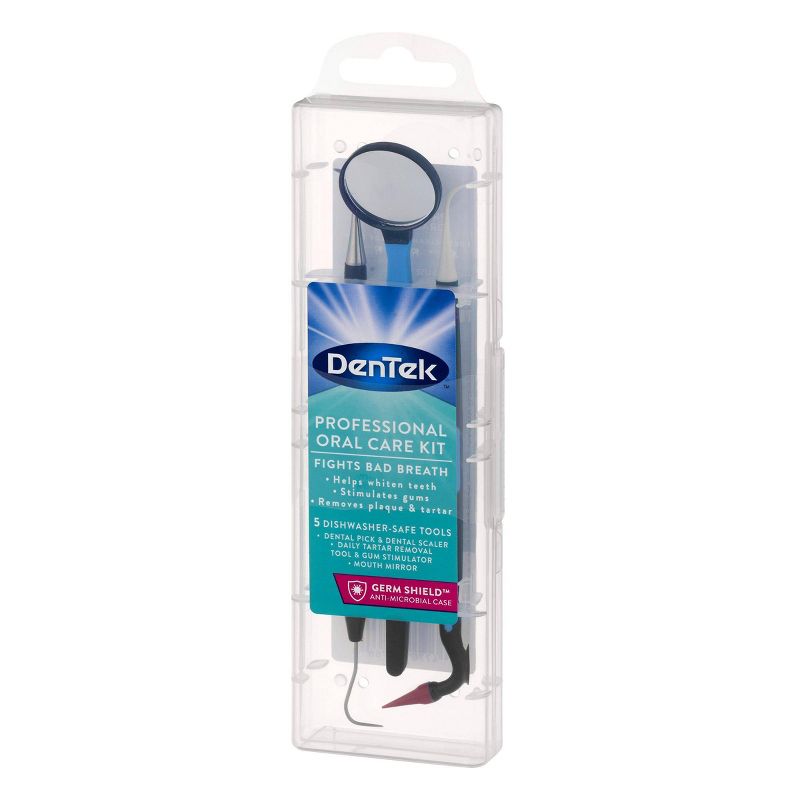 DenTek Professional Oral Care Kit - 2ct Kit with Dental Pick & Scaler, Tartar Removal Tool & Gum Stimulator, and Mouth Mirror