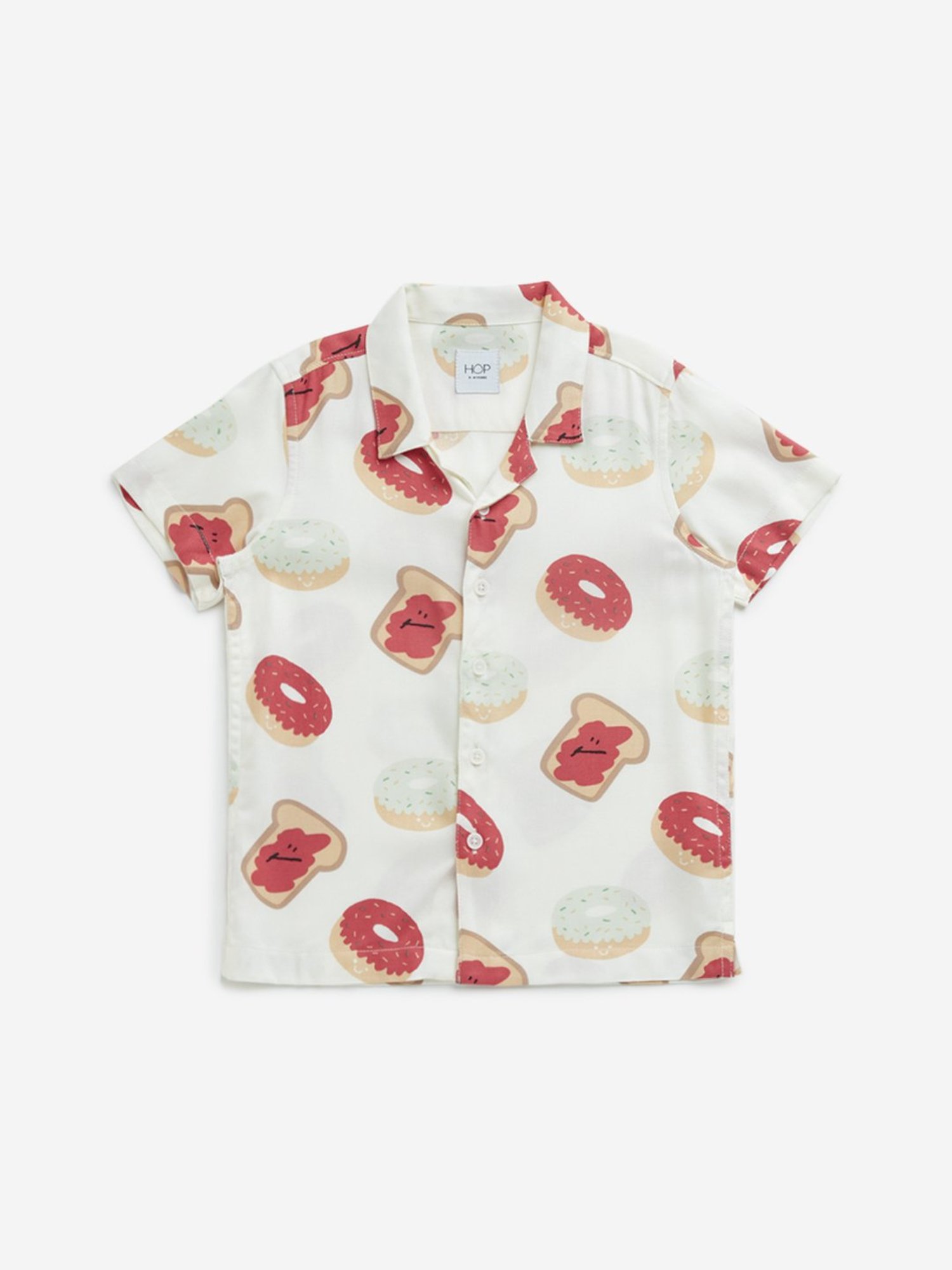 HOP Kids by Westside Multicolour Donut Printed Shirt