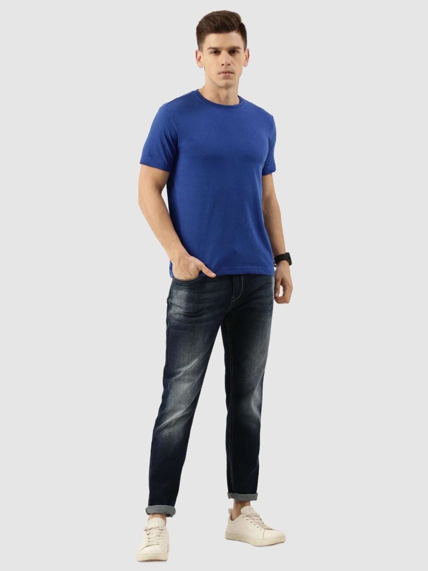Bene Kleed Blue Regular Fit T-Shirt