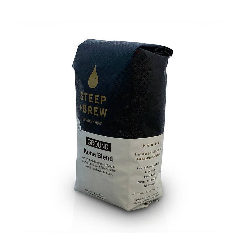 Steep+Brew Kona Blend Medium Roast Ground Coffee - 12oz