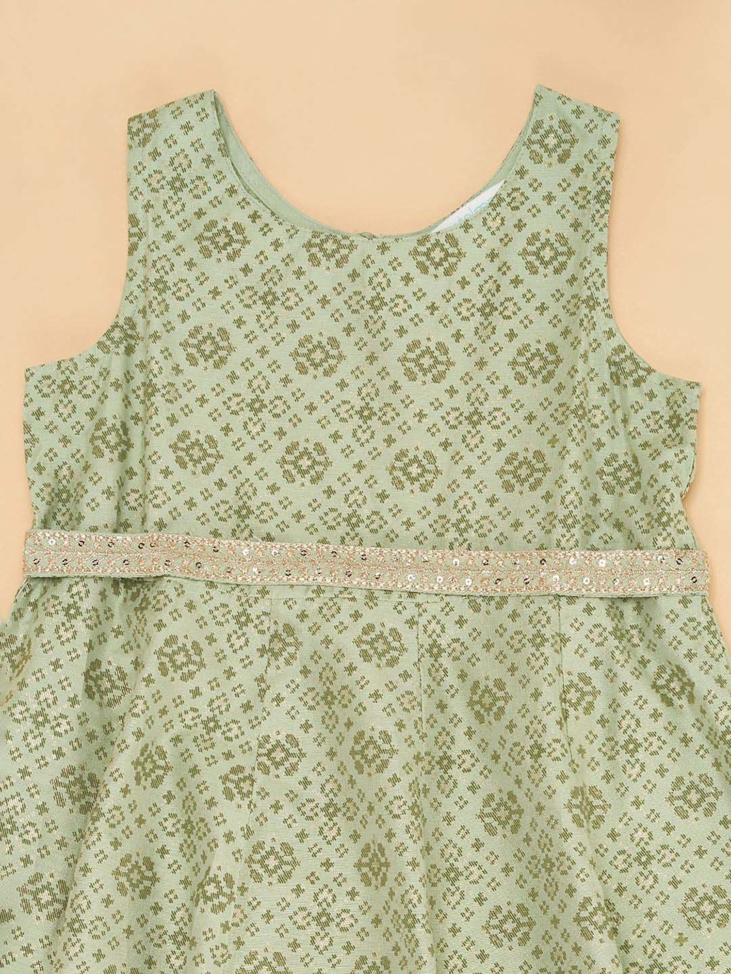 Akkriti by Pantaloons Kids Pastel Green Printed Dress