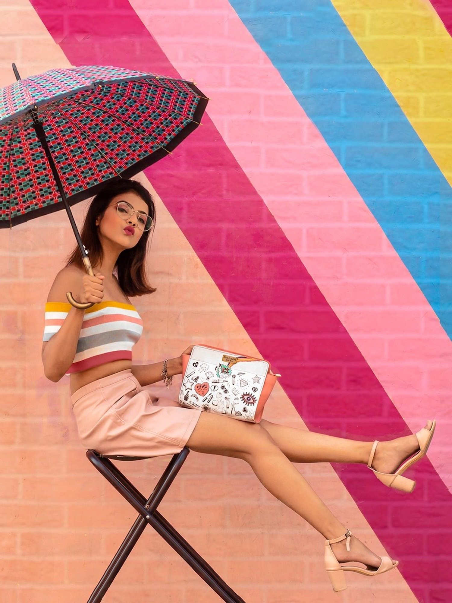 Modern Myth Multicolor Printed Medium Cross Body Bag