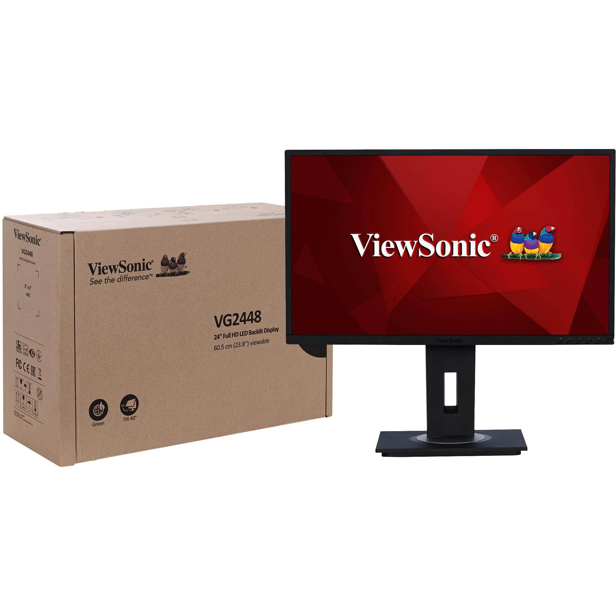 ViewSonic VG2748 27" Full HD 1920 x 1080 HDMI, VGA, DisplayPort Built-in Speakers USB 3.0 Hub Anti-Glare LED Backlit Height Adjustable IPS Monitor