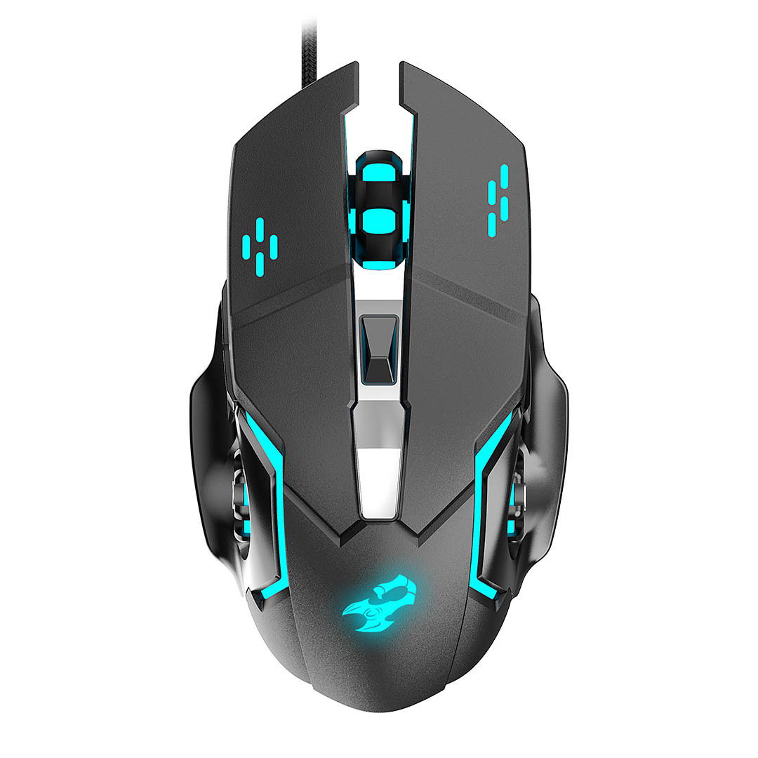 E-sports Mechanical Gaming Mouse 2400DPI Wired Optical Mouse 6 Key Colorful Breathing Backlight for Home Office Business