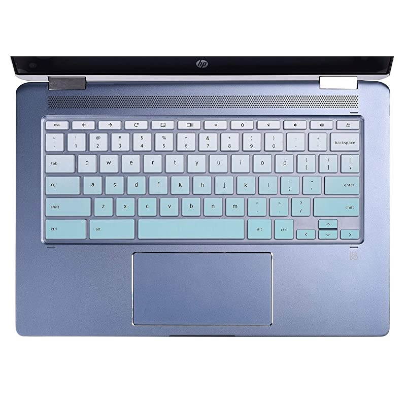 Cover Skins Compatible with Hp chromebook 14a G5,HP Chromebook X360 14" Touchscreen ,HP 2-in-1 14" Touchscreen Chromebook,HP Chromebook 14-DA 14B-CA Series(Ombre Hot Blue)