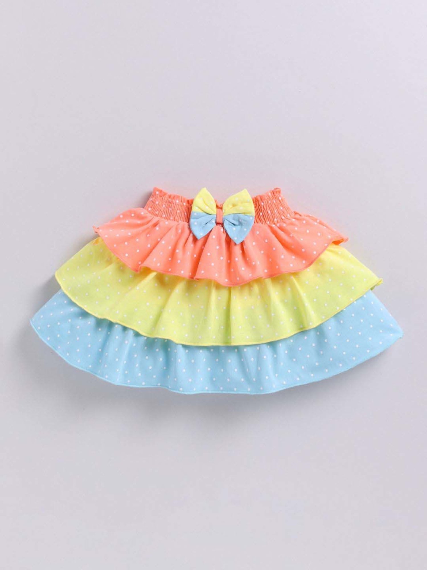 ANNIE Girls Multicolor Cotton Printed Top & Skirt Set