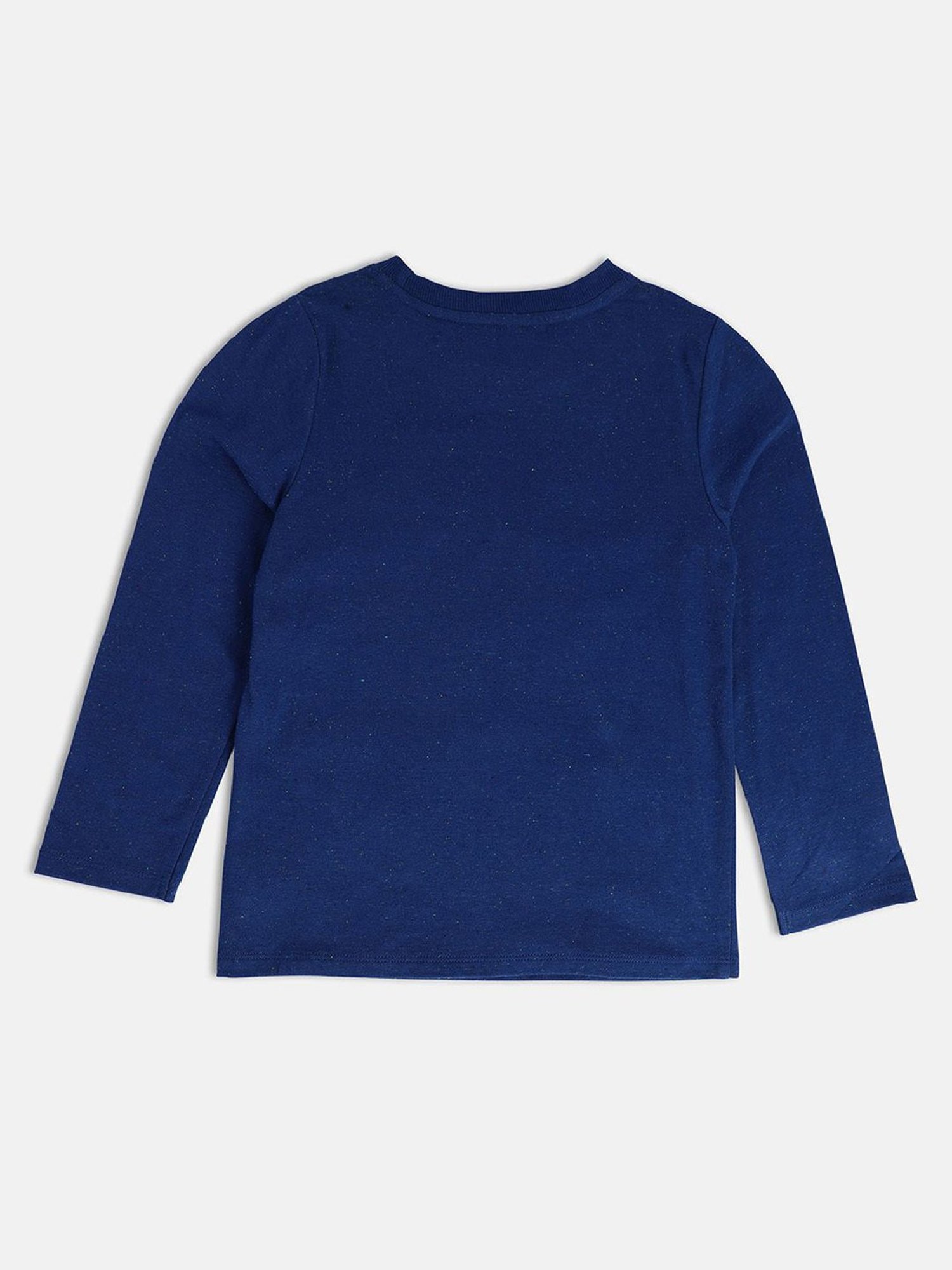MINIKLUB Kids Navy Printed Full Sleeves T-Shirt