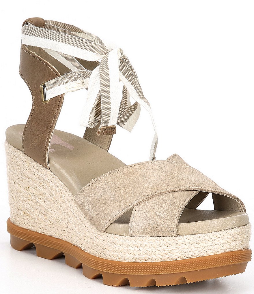 Sorel Joanie II High Ankle Lace Wedge Sandals