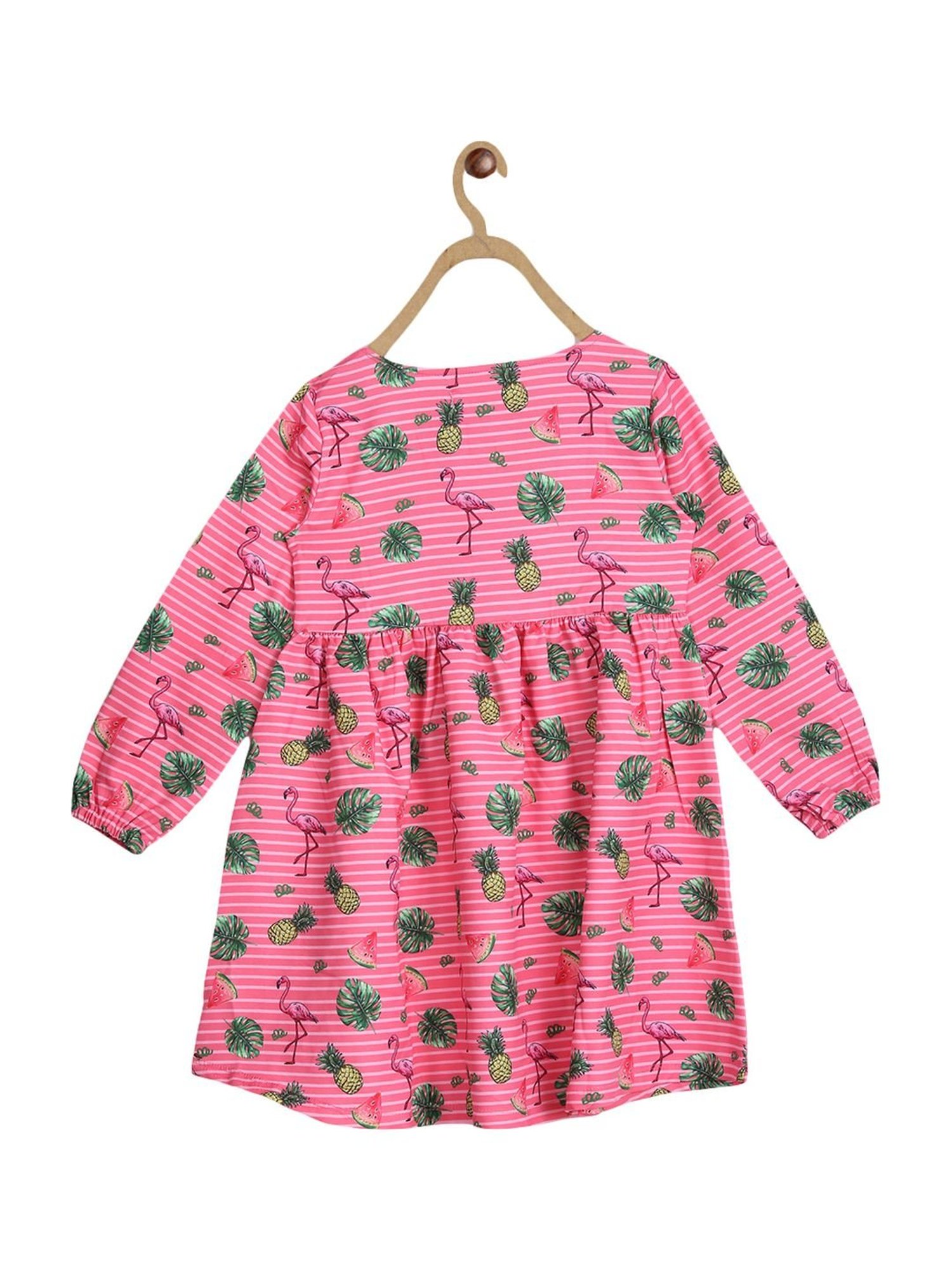 Elle Kids Pink Printed Dress