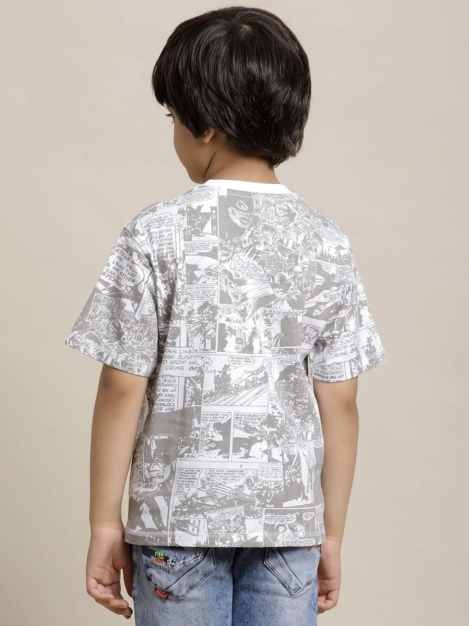 Pantaloons Junior Navy Cotton Printed T-Shirt