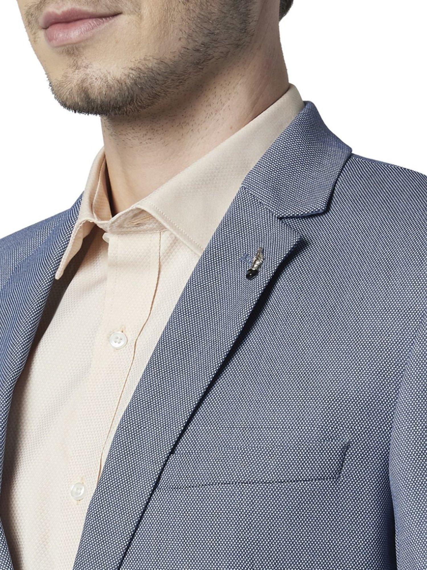 Park Avenue Blue Regular Fit Blazer