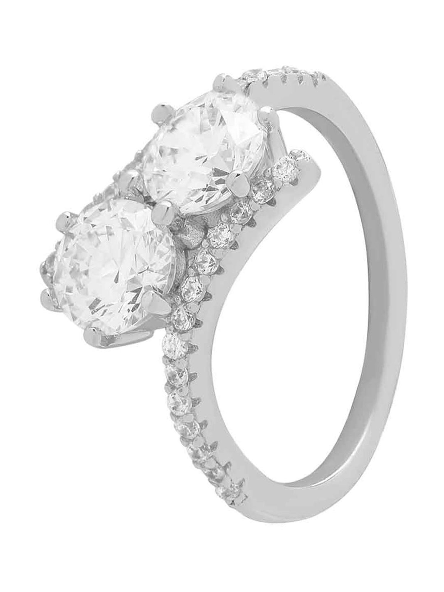 Anayra 92.5 Sterling Silver Sparkling Ring for Women