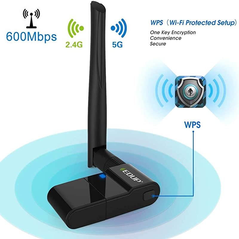 USB WiFi Adapter Dual Band Wireless Network Adapter 80211 AC 24G5G USB WiFi Dongle with Extender Antenna Compatible with Windows XPVista 78110 Mac OS X 1071015