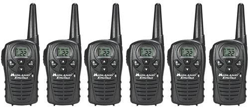 Midland Xtra Talk LXT118 Two Way Radio / Walkie Talkie 18 Mile GMRS 6 Pack New