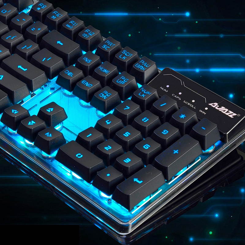 Original Ajazz AK6 Wired Membrane Keyboards With 3 Colorful Backlights With 19-keys Anti-ghosting Double-shot Molding Design