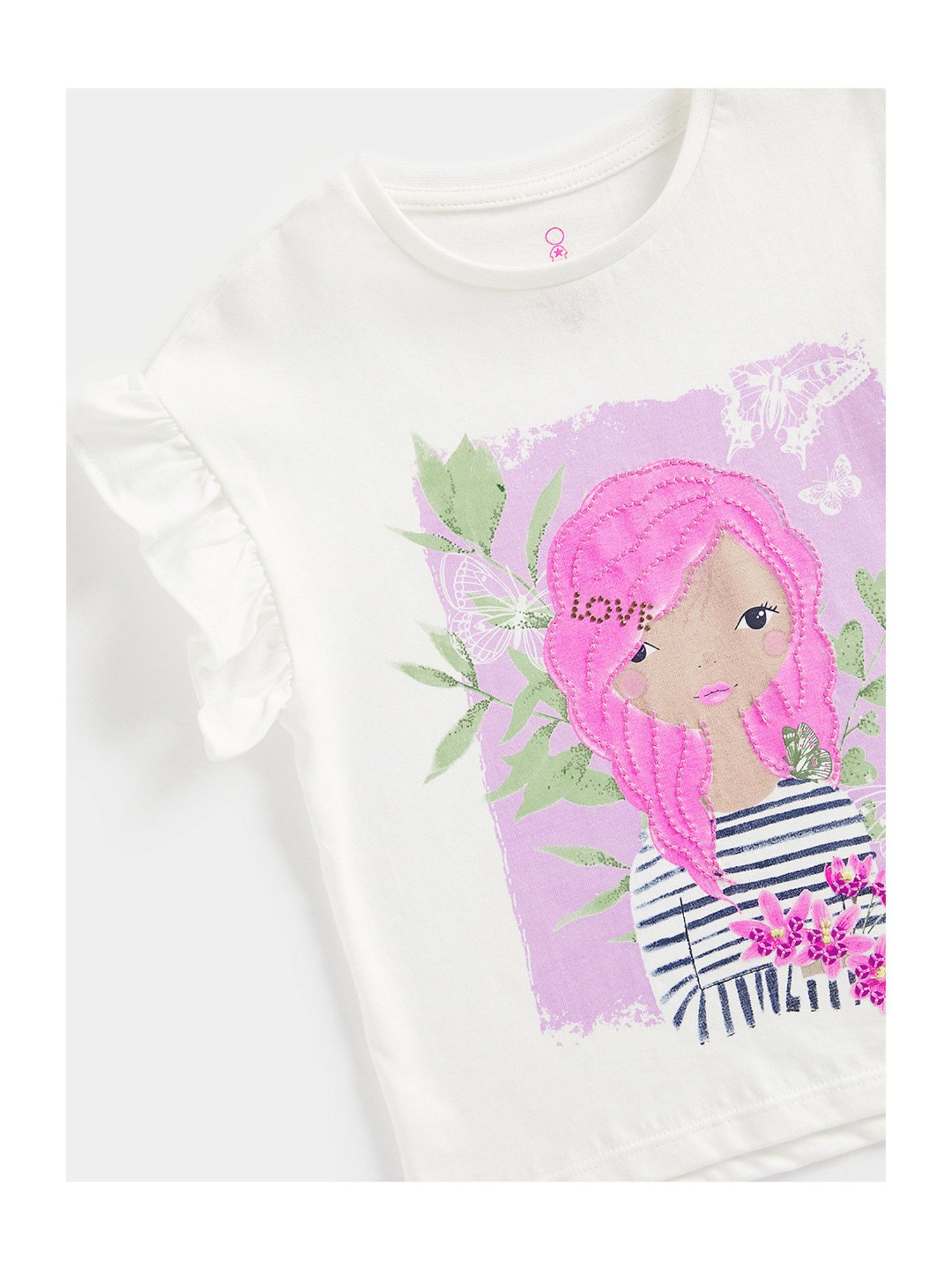 Mothercare Kids White Embroidered T-Shirt