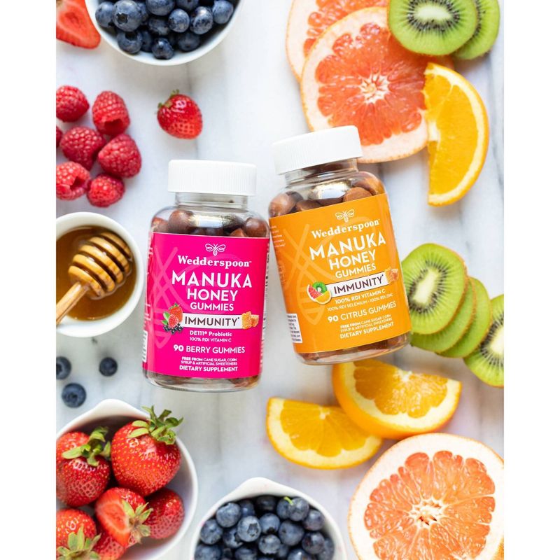 Wedderspoon Manuka Honey Immunity Gummies - Mixed Berry - 90ct