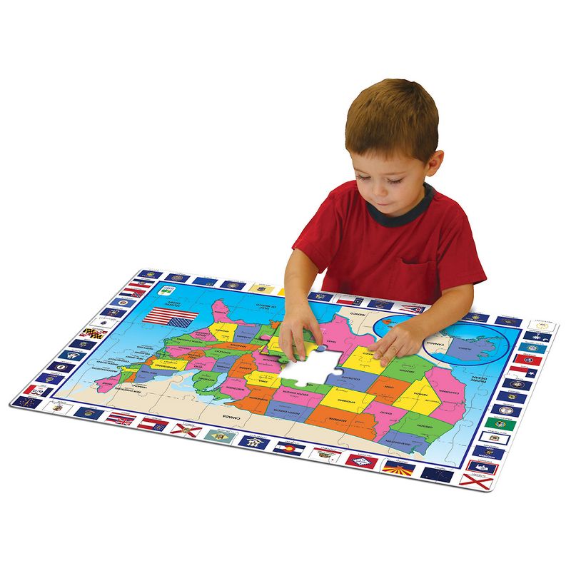 The Learning Journey Jumbo Floor Puzzles USA Map 50 pcs