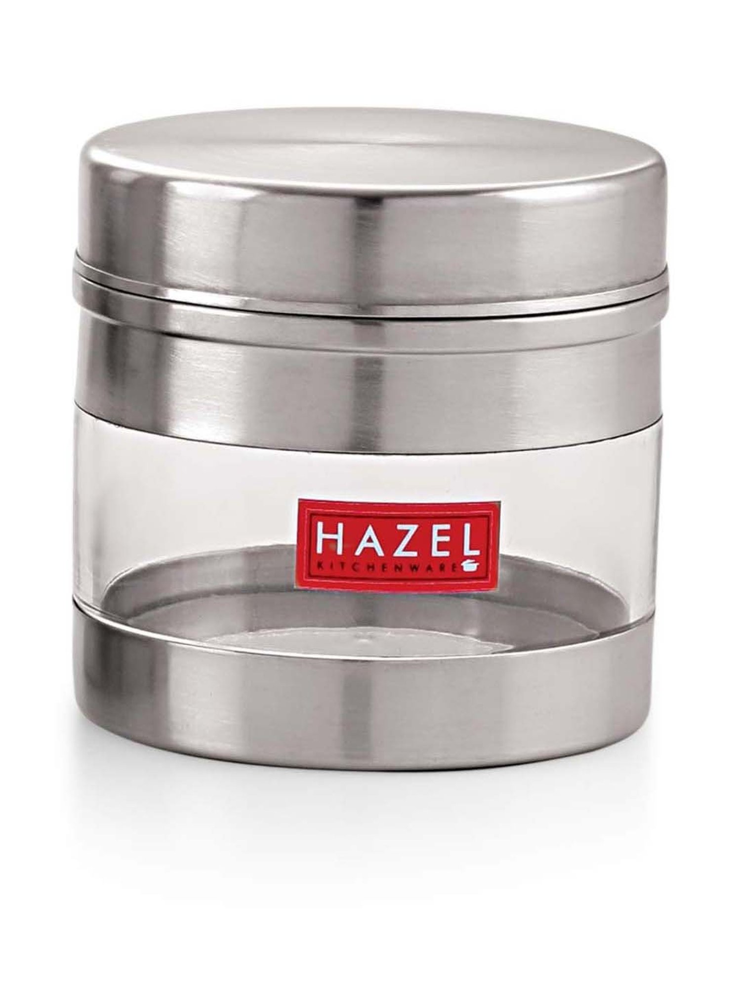 HAZEL Silver Stainless Steel Storage Container (500 ml) - Set of 1