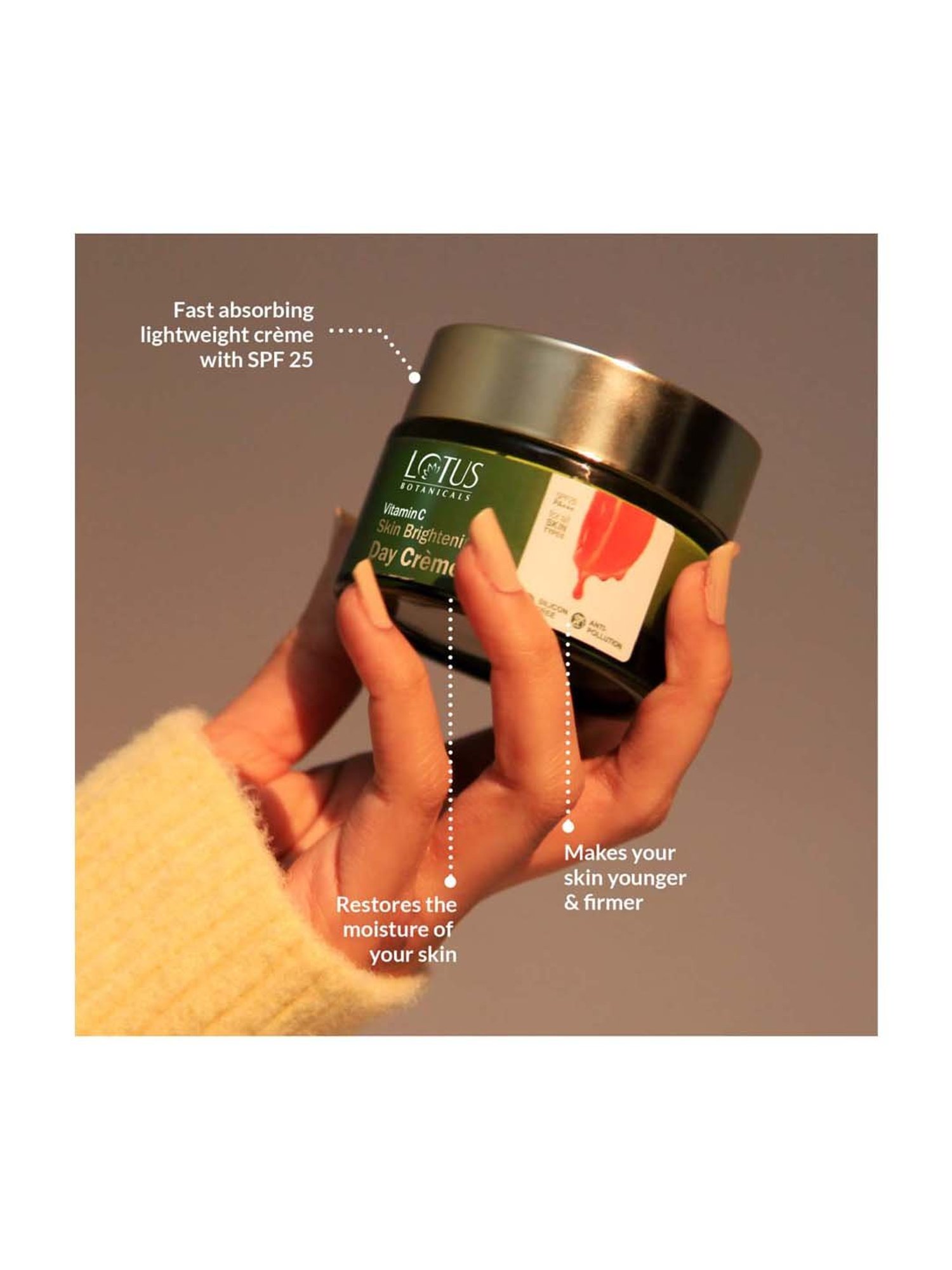 Lotus Botanicals Vitamin C Skin Brightening Day Creme - 50 gm