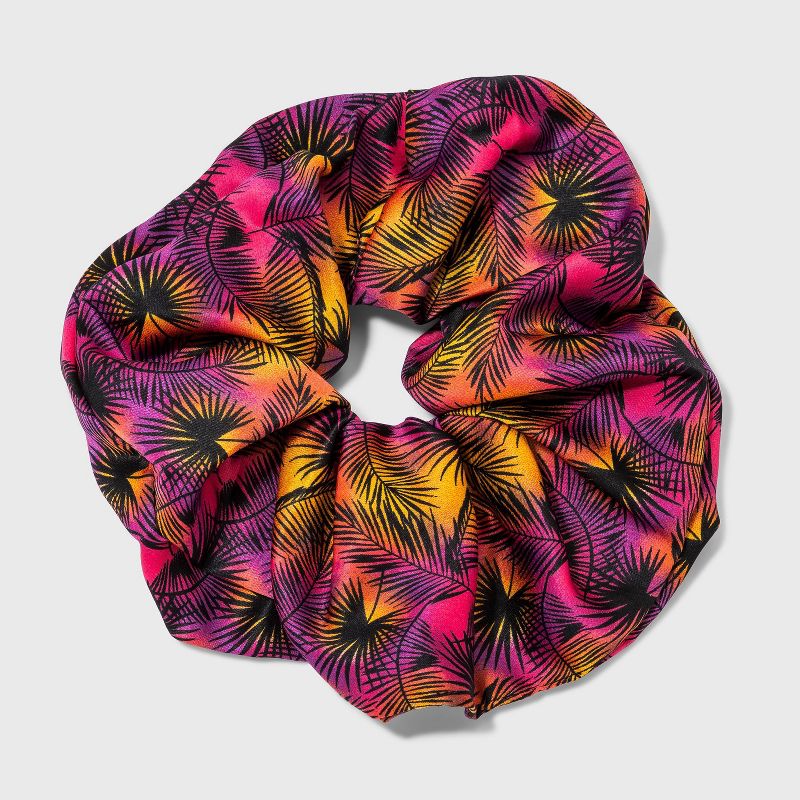 Leaf Printed Jumbo Matte Satin Hair Twister - Wild Fable™