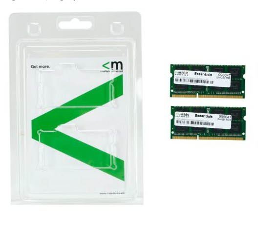 Mushkin Enhanced 8GB (2 x 4GB) Essentials DDR3 PC3-10666 1333MHz 204-Pin Laptop Memory Model 996647