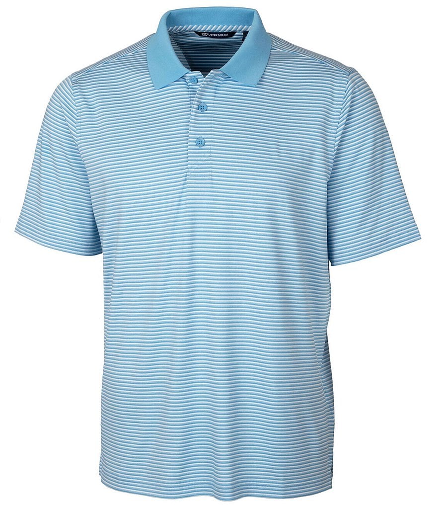 Cutter & Buck Forge Short-Sleeve Tonal-Stripe Polo Shirt