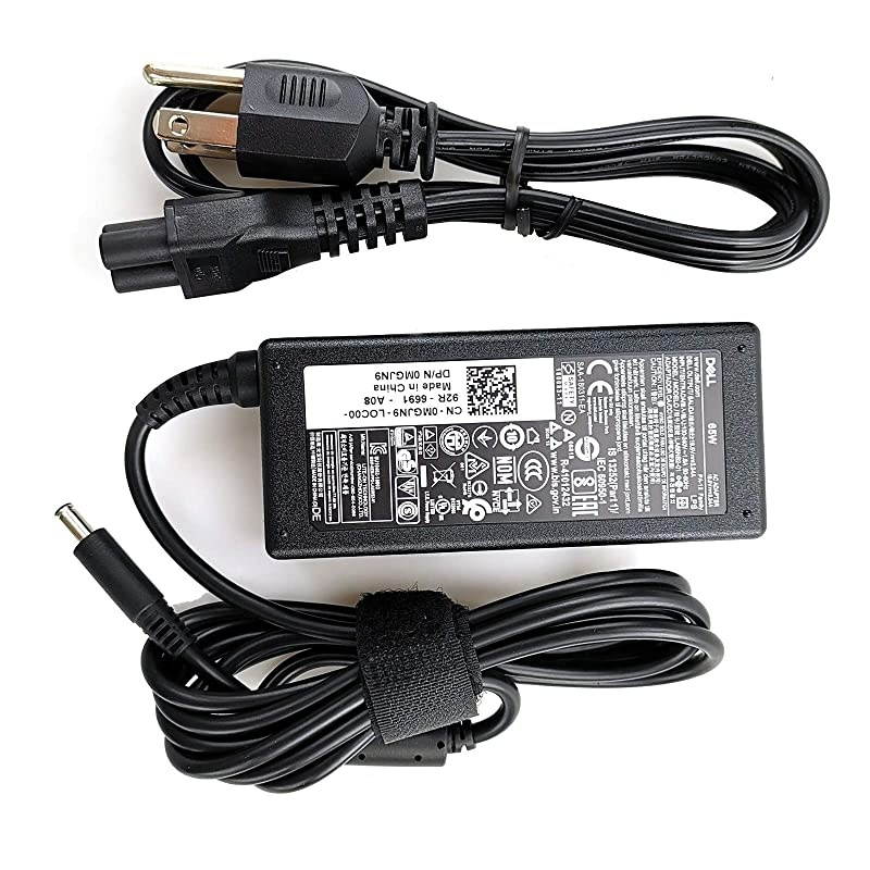 New  Original Inspiron Laptop Charger 65W watt 45mm tip AC Power AdapterPower Supply with Power Cord for Inspiron 13 14 153000 5000 7000 Series5558 5755 3147 73482in1 5555 55590G6j41 0MGJN