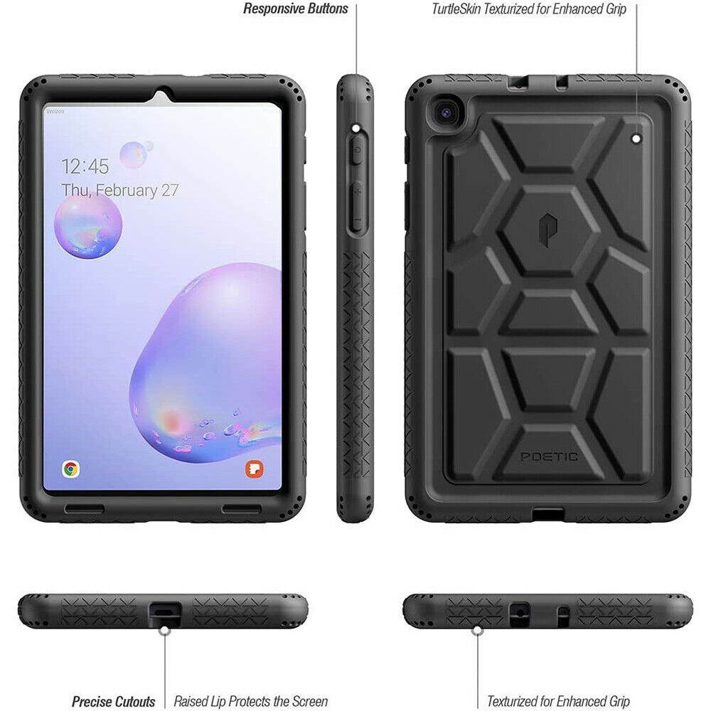 Galaxy Tab A 8.4 2020 Tablet Silicone Case Shockproof Kids Friendly Cover Black
