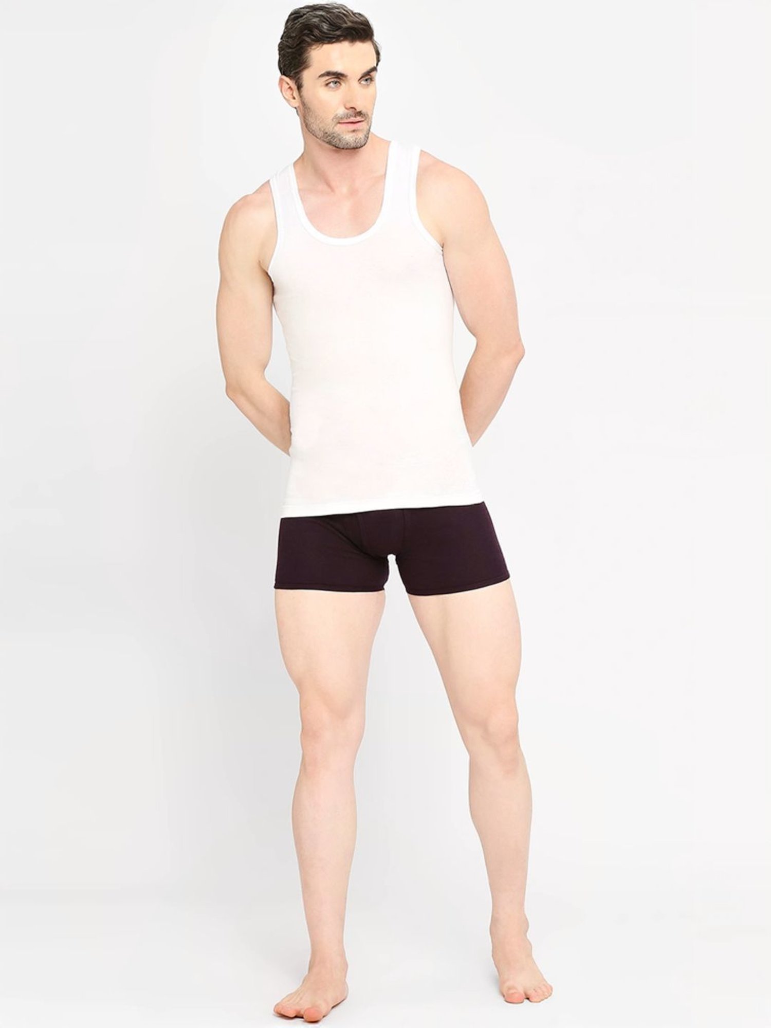 Vip White Regular Fit Vest - Pack Of 2