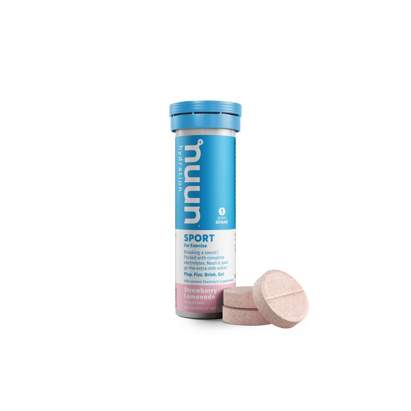 nuun Hydration Sport Vegan Tablets - Strawberry Lemonade, Lemon Lime, & Fruit Punch - 10ct/3pk