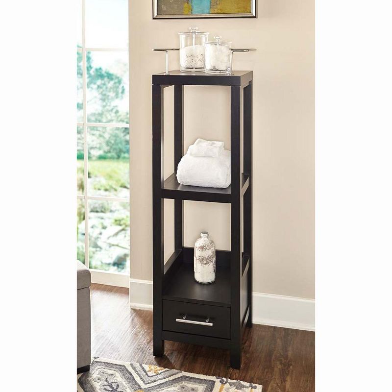 Linon Hoover Black Tall Storage Cabinet