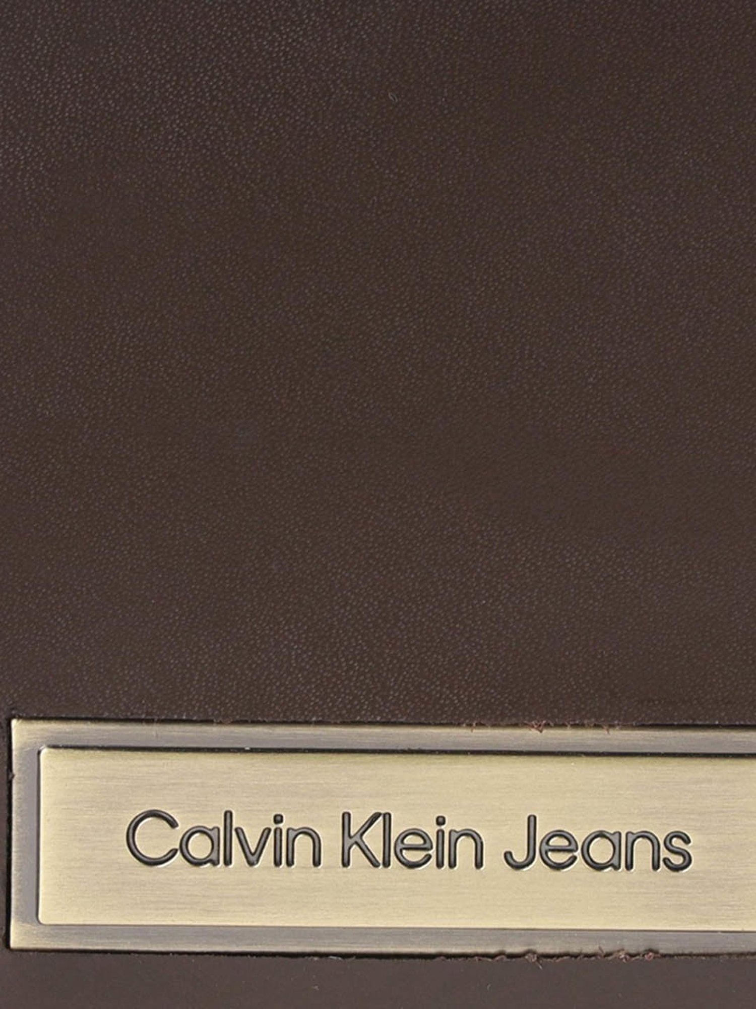 CALVIN KLEIN Brown RFID Leather Bi-Fold Wallet