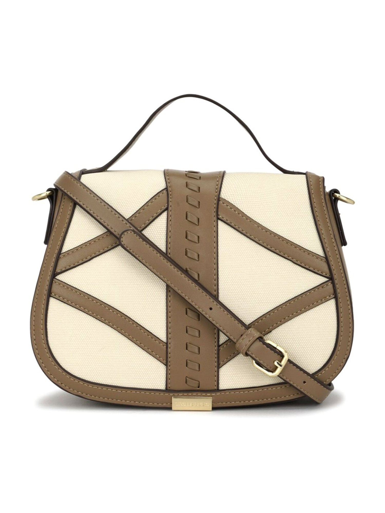 Van Heusen Brown Solid Handbag