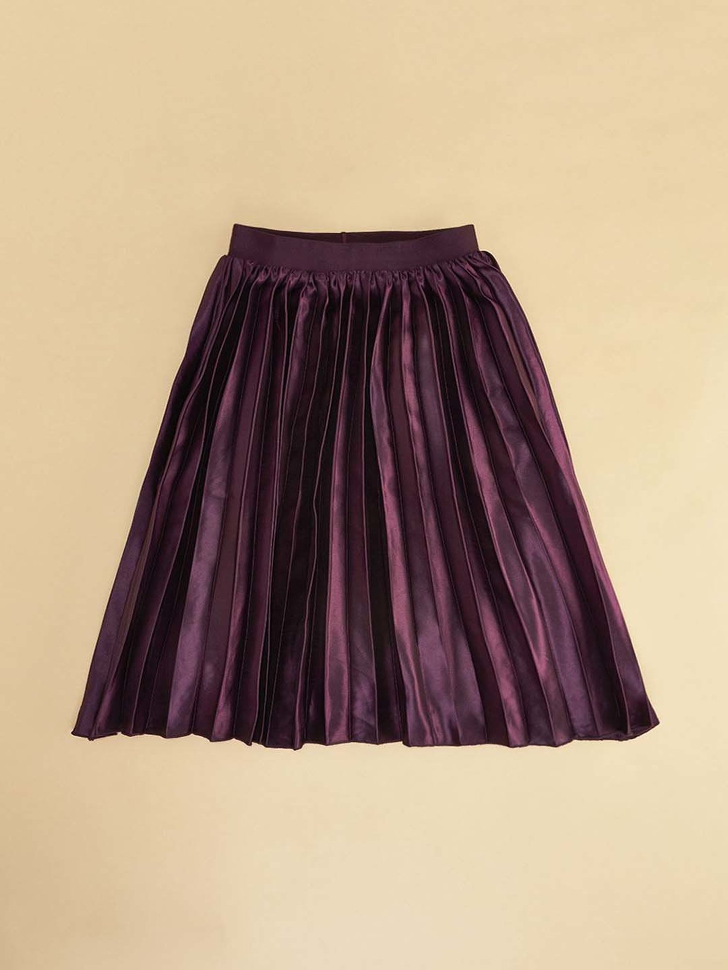 Pantaloons Junior Maroon Cotton Regular Fit Skirt