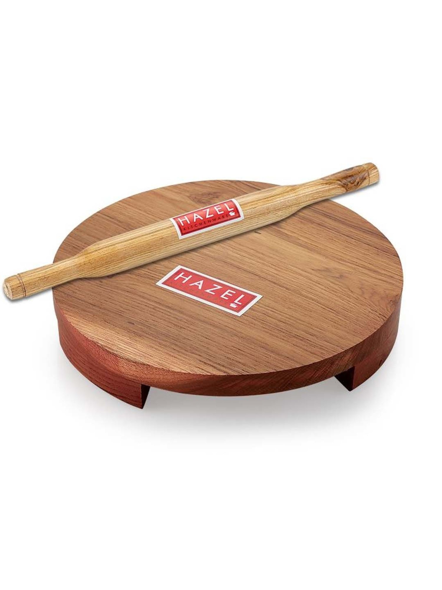 HAZEL Brown Wood 23 cm Small Plopat Sagwan Chakla