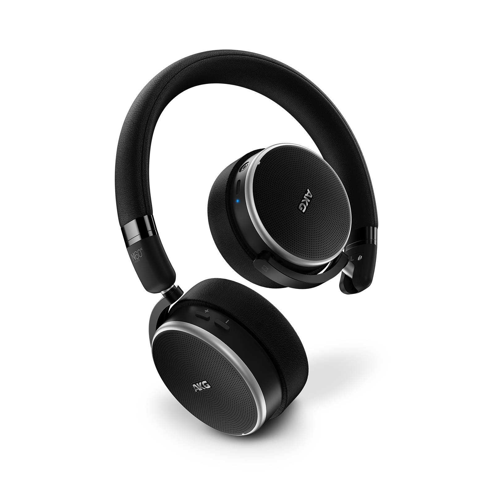AKG N60NC On-Ear Noise-Cancelling Bluetooth Headphones with Built-In Remote and Mic (Black)