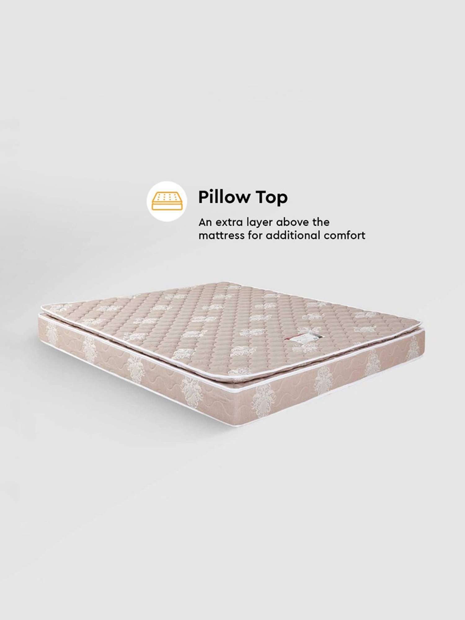 Godrej Interio Restomatic Beige Fabic King Pocket Spring Mattress