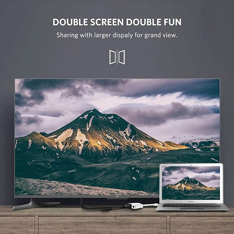 Mini DisplayPort to HDMI VGA Adapter Converter 4K Thunderbolt 20 Compatible for MacBook Pro MacBook Air iMac Surface Pro 1 2 3 4 6 Surface Laptop 2 Surface Book ThinkPad X1 White