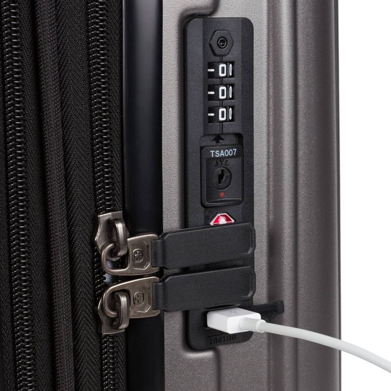 SWISSGEAR 20" Hardside Carry On Suitcase - Gun Metal