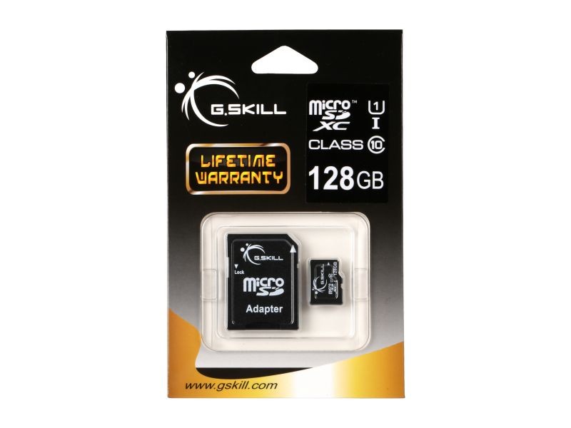 G.Skill 64GB microSDXC UHS-I/U1 Class 10 Memory Card with Adapter (FF-TSDXC64GA-U1)